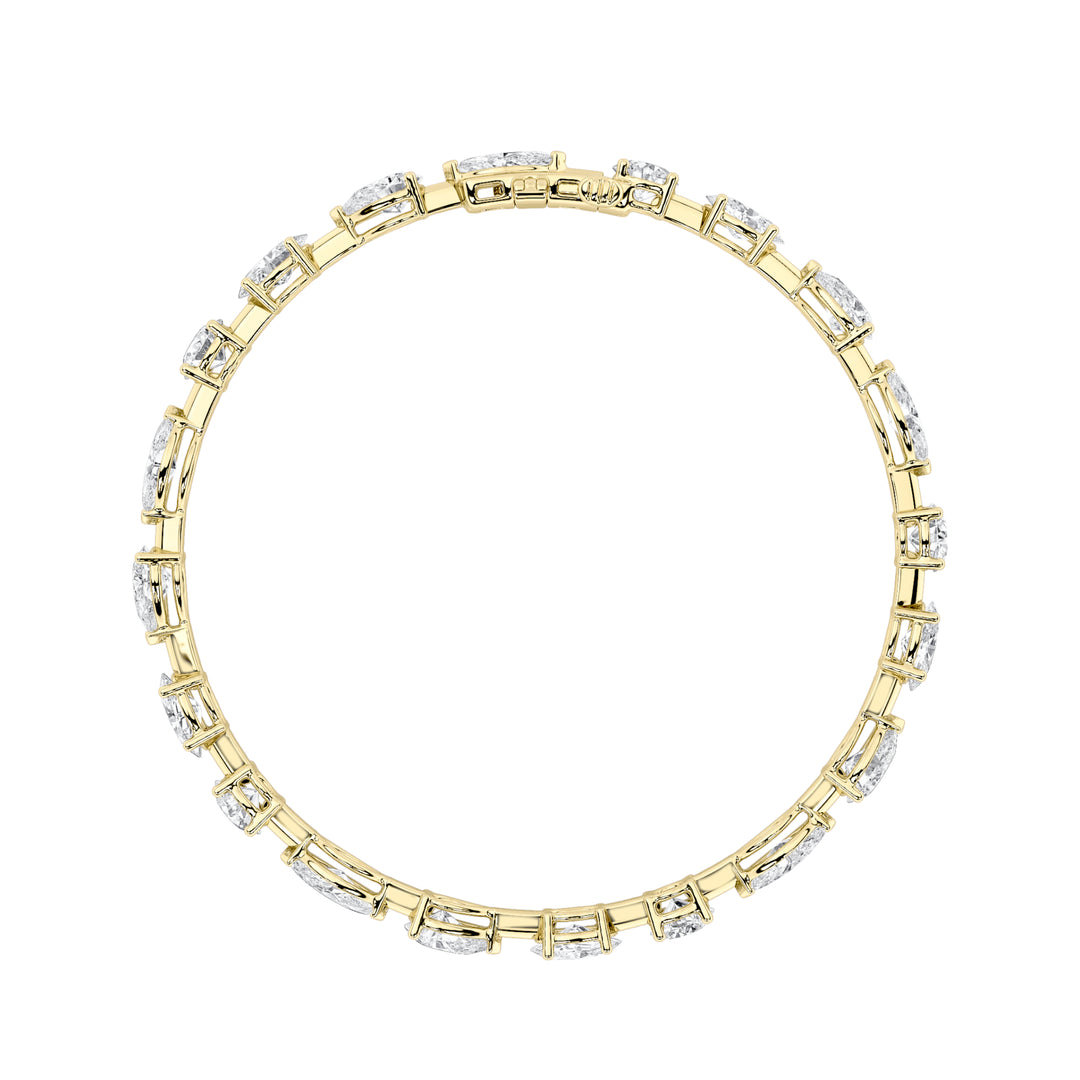7Cttw Mix Shaped Lab Grown Diamond (F/VS) Bracelet in 14K Gold