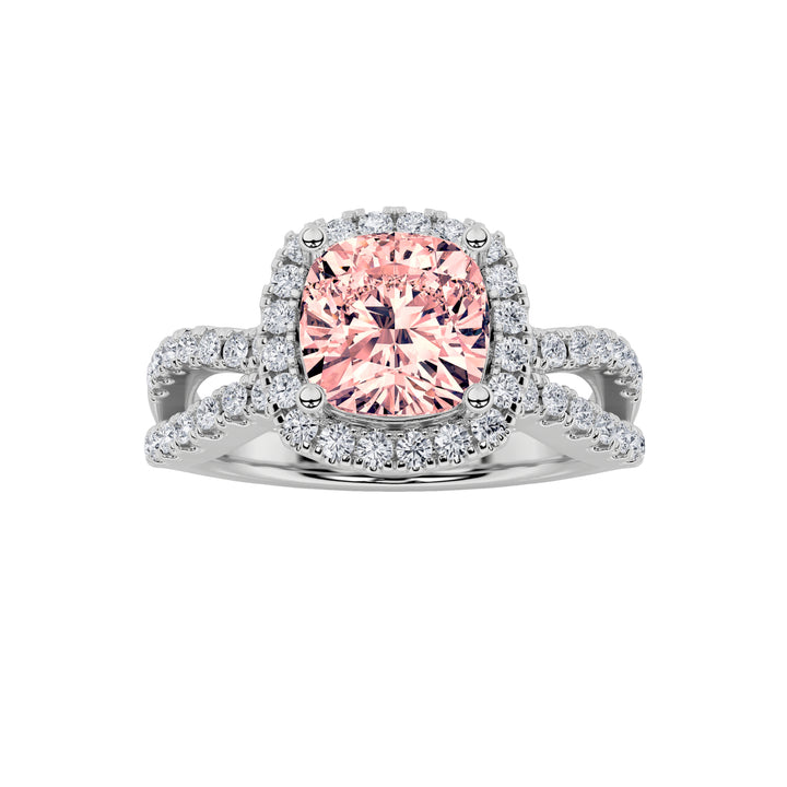 2Cttw Elongated Cushion Shaped Lab Grown Diamond (F/VS) Ring in 14K Gold