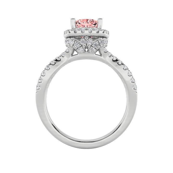 2Cttw Elongated Cushion Shaped Lab Grown Diamond (F/VS) Ring in 14K Gold