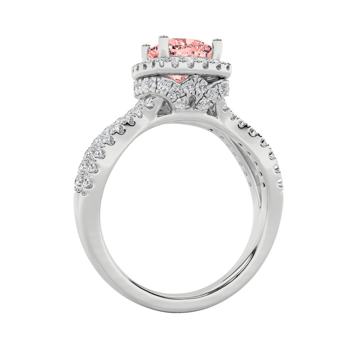 2Cttw Elongated Cushion Shaped Lab Grown Diamond (F/VS) Ring in 14K Gold