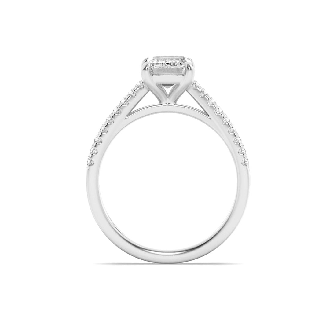 2Cttw Radiant Shaped Lab Grown Diamond (F/VS) Engagement Ring in 14K Gold