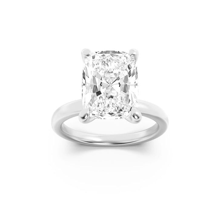 1.5CTW Elongated Cushion Shaped Lab Grown Diamond (F/VS) Ring in 14K White Gold