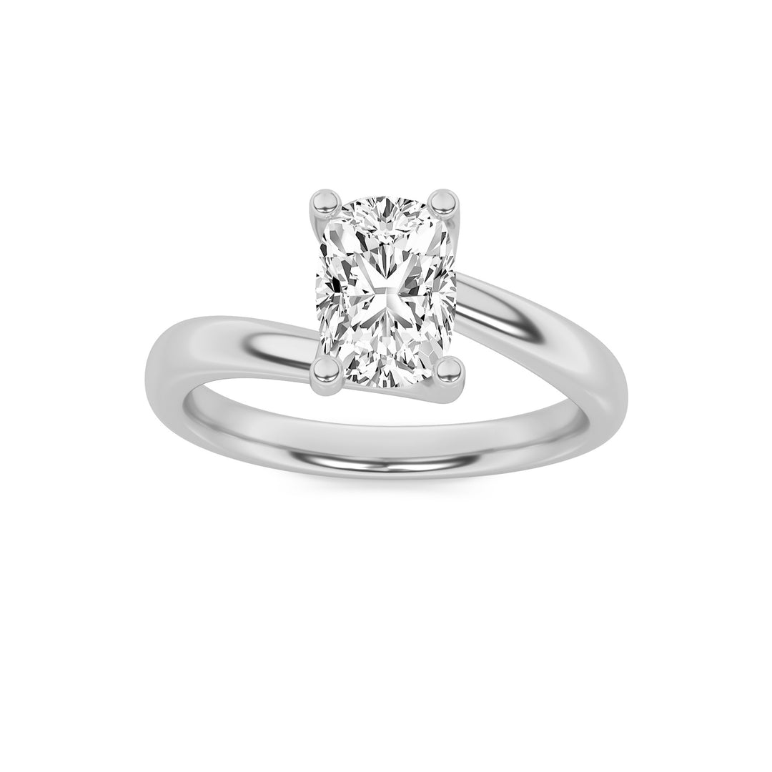 14K White Gold 1ct F+VS+ Lab Diamond Solitaire Ring