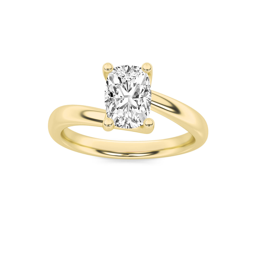 14K Yellow Gold 1ct Lab Diamond Solitaire Engagement Ring