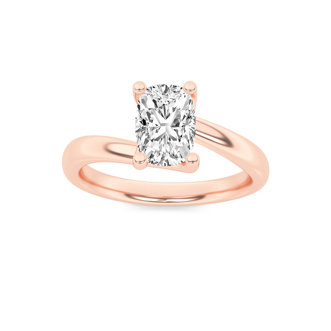 14KR 1ct Lab Diamond Solitaire Engagement Ring
