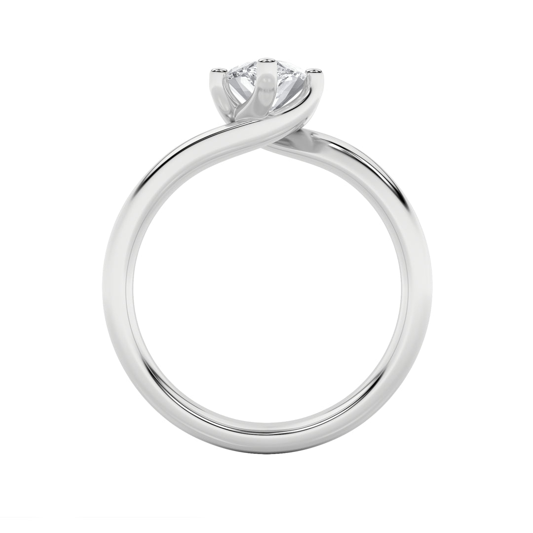 1CTW Marquise Shaped Lab Grown Diamond (F/VS) Bypass Shank Engagement Ring in 14K Gold