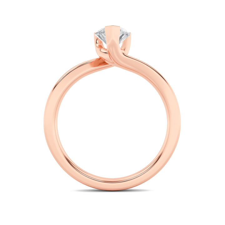 2Cttw Pear Shaped Lab Grown Diamond (F/VS) BypassShank Engagement Ring in 14K Gold
