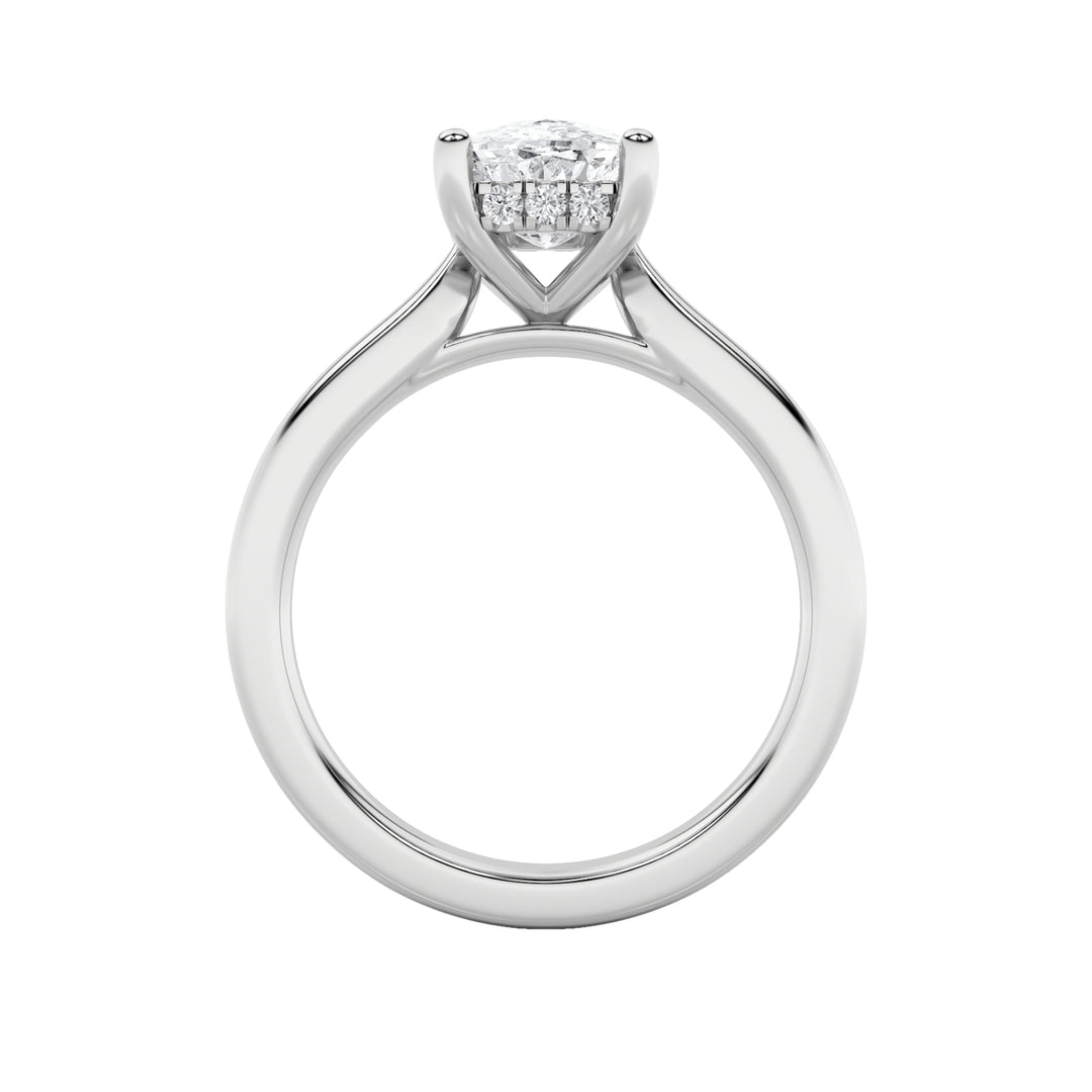 2Cttw Elongated Cushion Shaped Lab Grown Diamond (F/VS) Classic Cathedral Shank Engagement Ring in 14K Gold