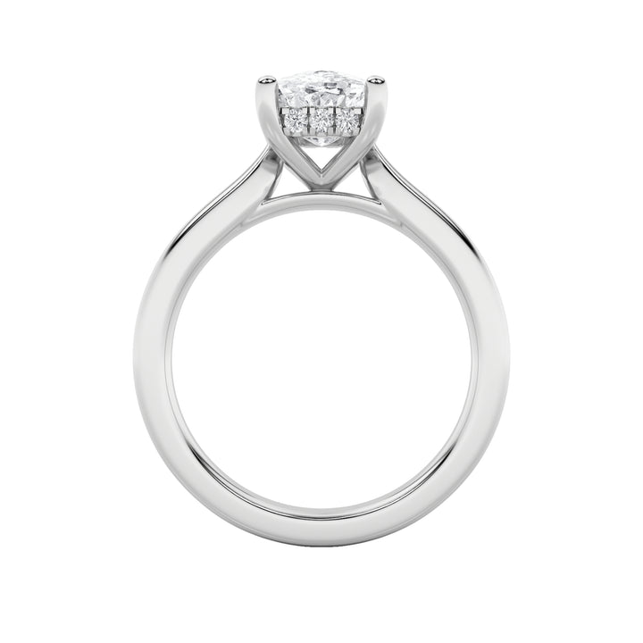 2Cttw Elongated Cushion Shaped Lab Grown Diamond (F/VS) Classic Cathedral Shank Engagement Ring in 14K Gold