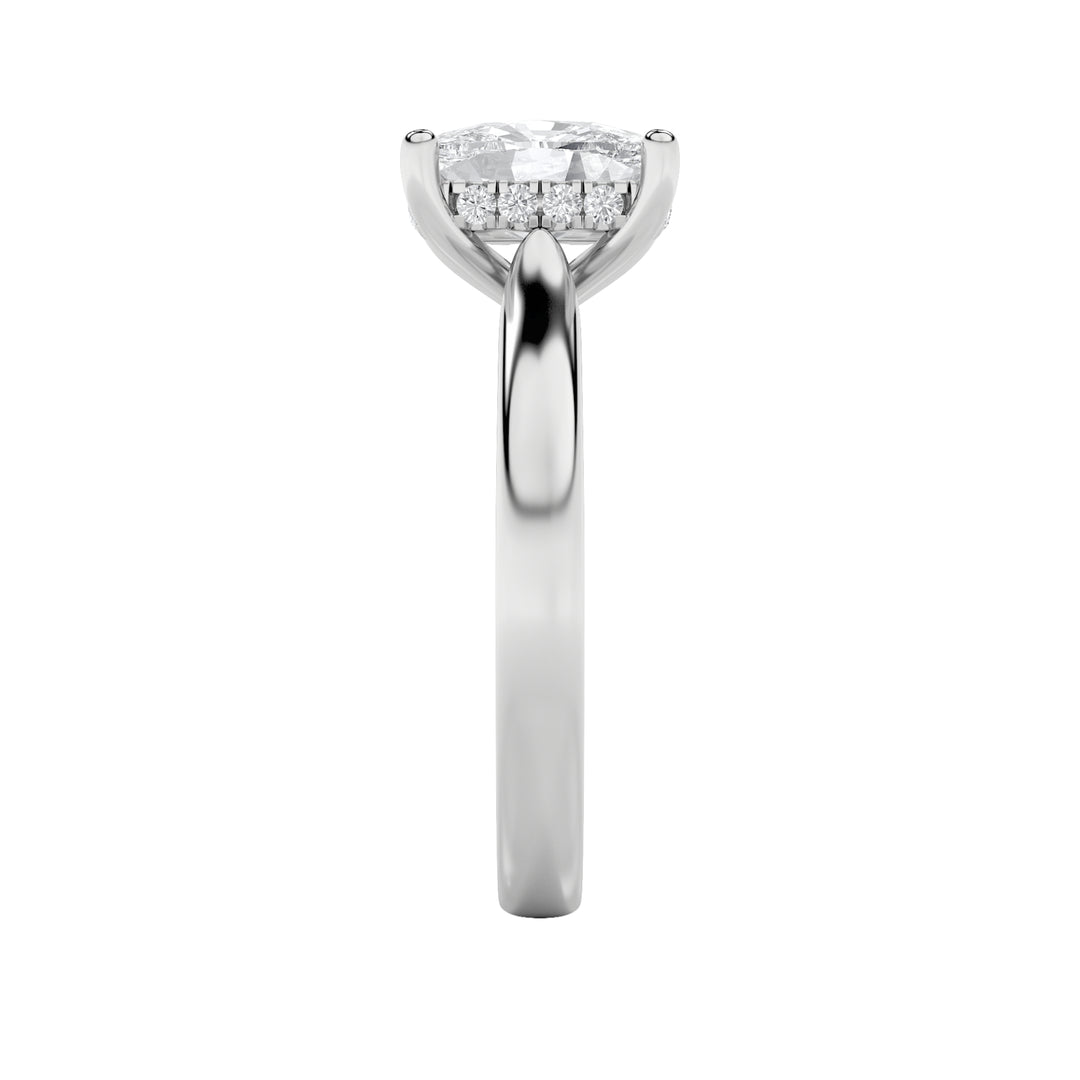 2Cttw Elongated Cushion Shaped Lab Grown Diamond (F/VS) Classic Cathedral Shank Engagement Ring in 14K Gold