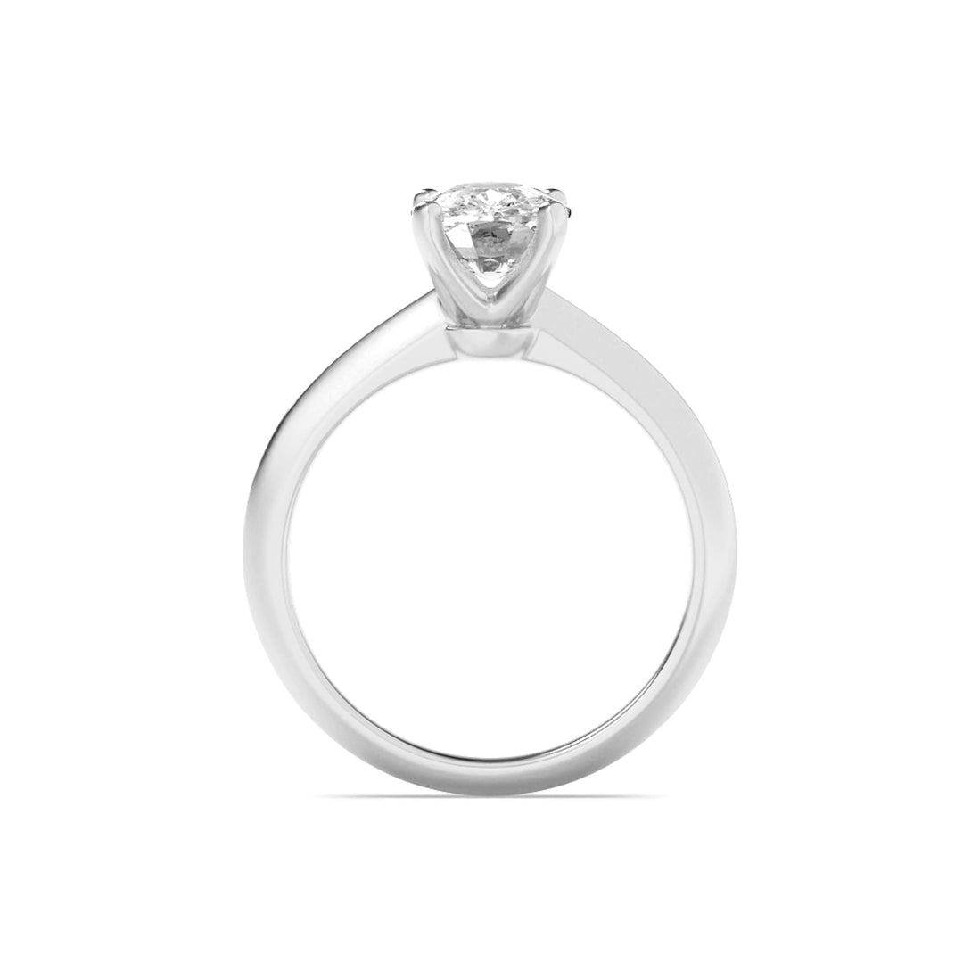 1.5CTW Elongated Cushion Shaped Lab Grown Diamond (F/VS) Knife Edge Shank Solitaire Engagement Ring in 14K Gold