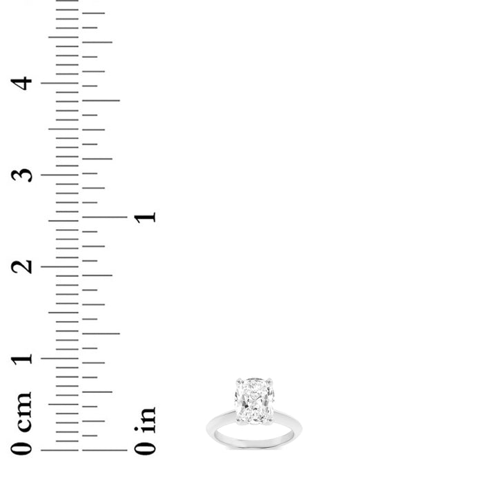 1.5CTW Elongated Cushion Shaped Lab Grown Diamond (F/VS) Knife Edge Shank Solitaire Engagement Ring in 14K Gold