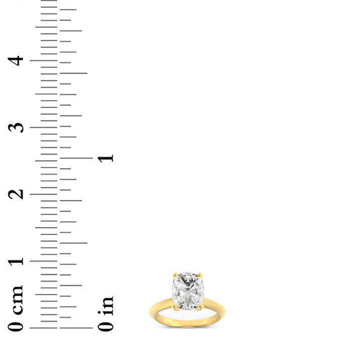 1.5CTW Elongated Cushion Shaped Lab Grown Diamond (G/VS) Knife Edge Shank Solitaire Engagement Ring in 14K Gold
