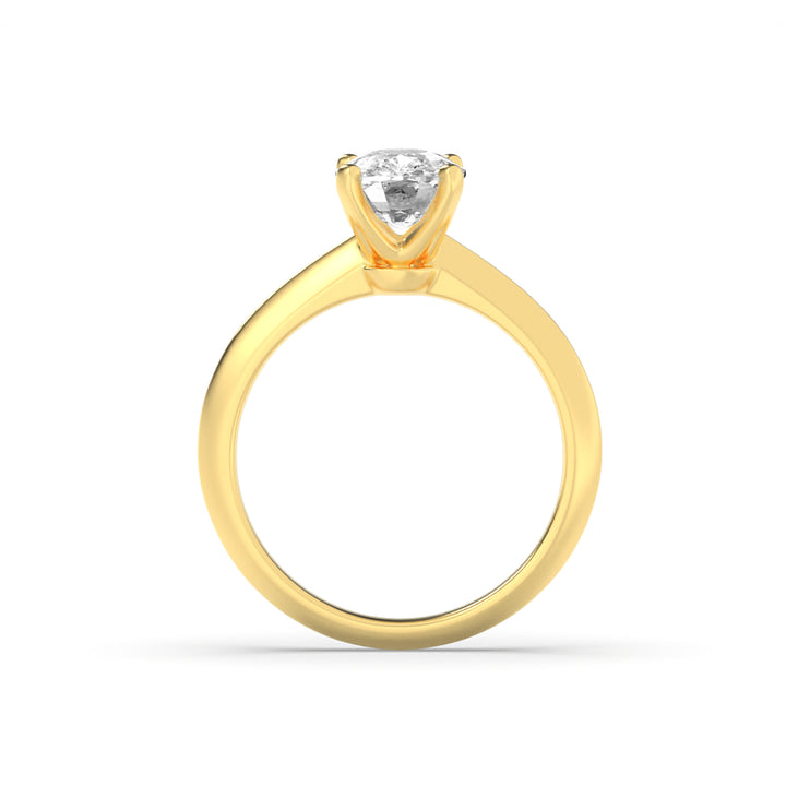 2CTW Elongated Cushion Shaped Lab Grown Diamond (F/VS) Knife Edge Shank Solitaire Engagement Ring in 14K Gold
