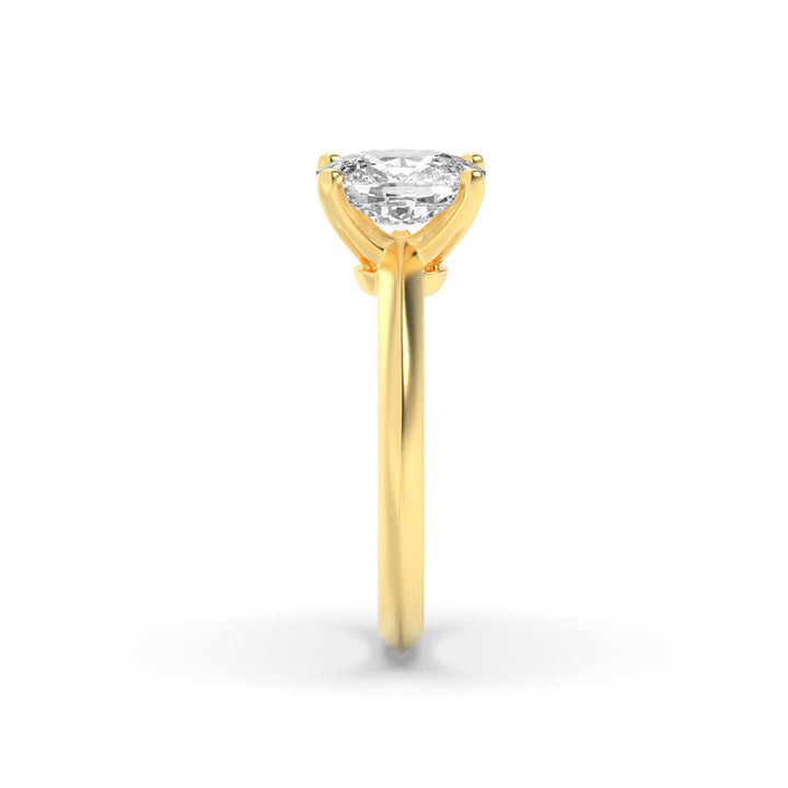 2.5Cttw Elongated Cushion Shaped Lab Grown Diamond (G/VS) Knife Edge Shank Solitaire Engagement Ring in 14K Gold