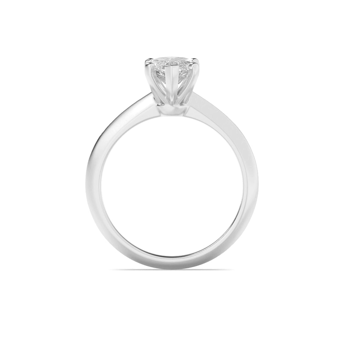 2CTW Marquise Shaped Lab Grown Diamond (G/VS) Knife Edge Shank Solitaire Engagement Ring in 14K Gold