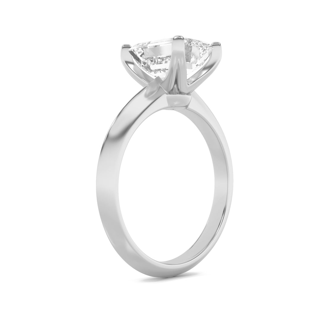 1CTW Radiant Shaped Lab Grown Diamond (G/VS) Knife Edge Shank Solitaire Engagement Ring in 14K Gold