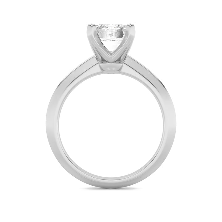 2CTW Radiant Shaped Lab Grown Diamond (G/VS) Knife Edge Shank Solitaire Engagement Ring in 14K Gold