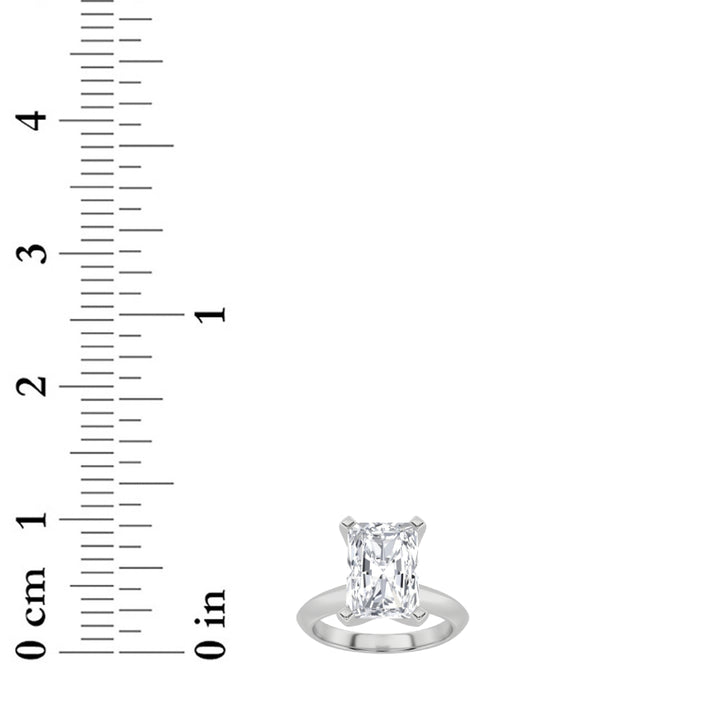 2CTW Radiant Shaped Lab Grown Diamond (G/VS) Knife Edge Shank Solitaire Engagement Ring in 14K Gold