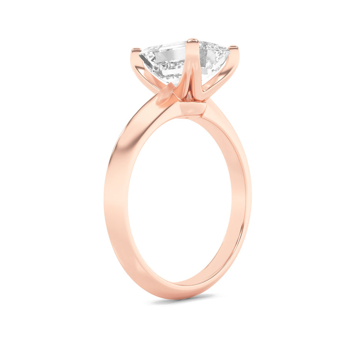 2Cttw Radiant Shaped Lab Grown Diamond (F/VS) Knife Edge Shank Solitaire Engagement Ring in 14K Gold