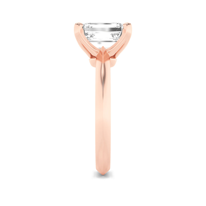 2Cttw Radiant Shaped Lab Grown Diamond (F/VS) Knife Edge Shank Solitaire Engagement Ring in 14K Gold