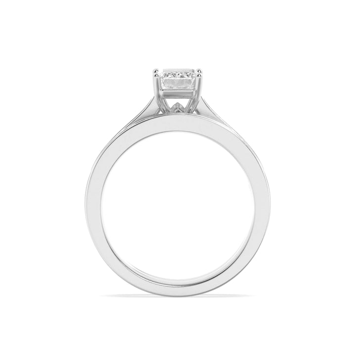 2Cttw Emerald Shaped Lab Grown Diamond (G/VS) Channel Set Bridal Engagement Ring in 14K Gold