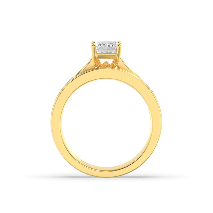 2Cttw Radiant Shaped Lab Grown Diamond (F/VS) Channel Set Bridal Engagement Ring in 14K Gold