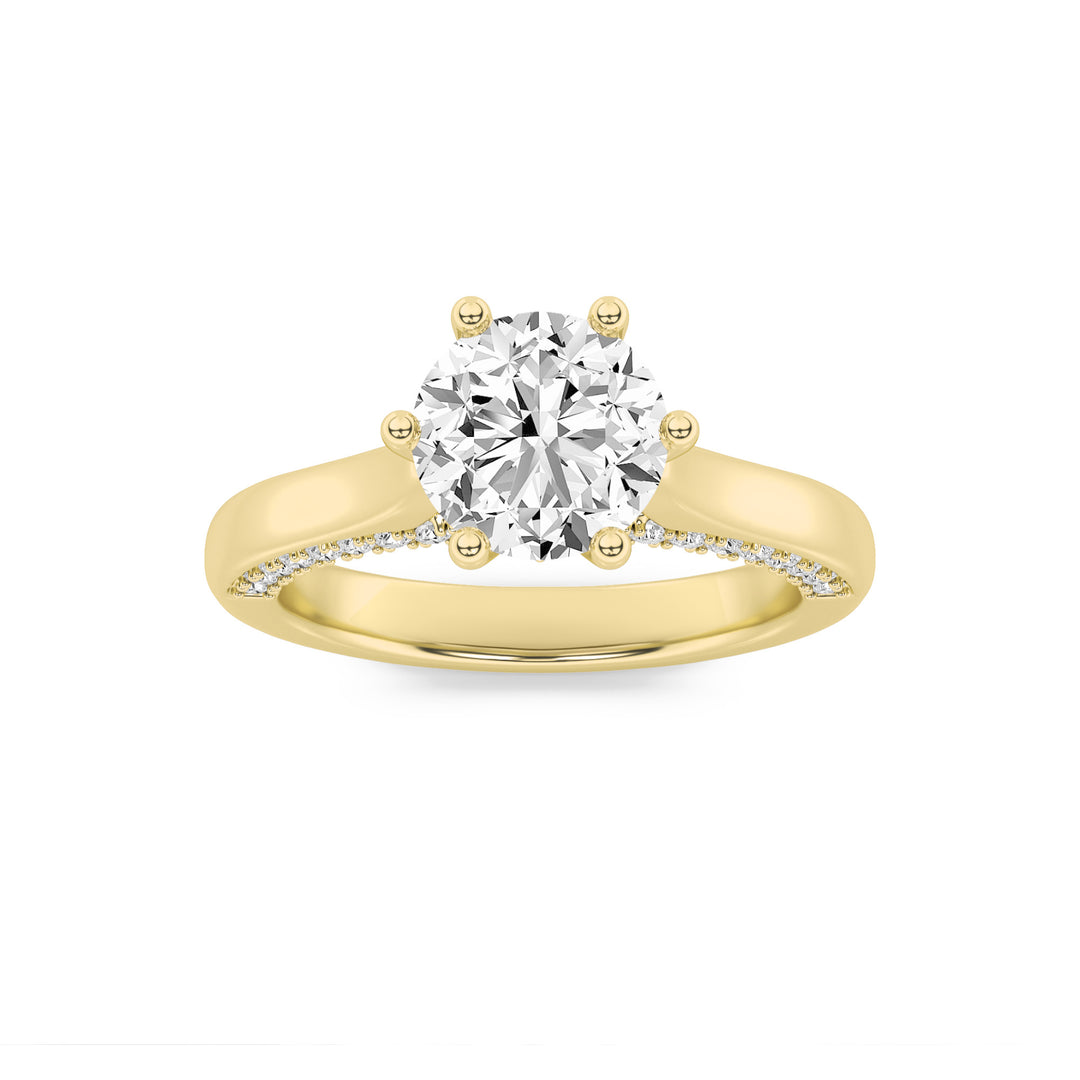 14KY 2ct Lab Diamond Solitaire Engagement Ring
