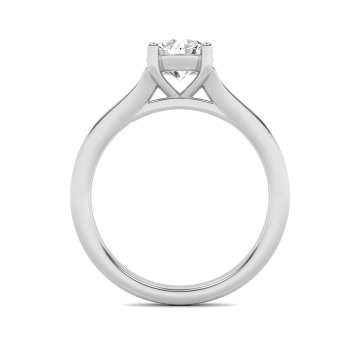 1CTW Round Shaped Lab Grown Diamond (F/VS) Split Shank Solitaire Engagement Ring in 14K Gold