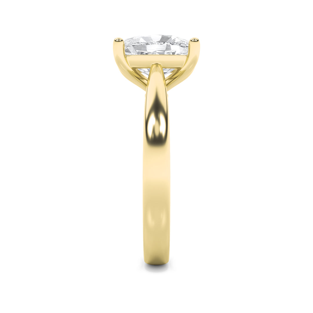 2Cttw Elongated Cushion Shaped Lab Grown Diamond (G/VS) Classic Shank Solitaire Engagement Ring in 14K Gold