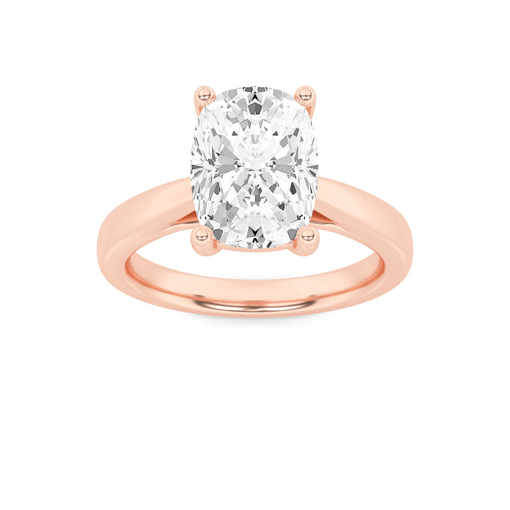 2Cttw Elongated Cushion Shaped Lab Grown Diamond (G/VS) Classic Shank Solitaire Engagement Ring in 14K Gold