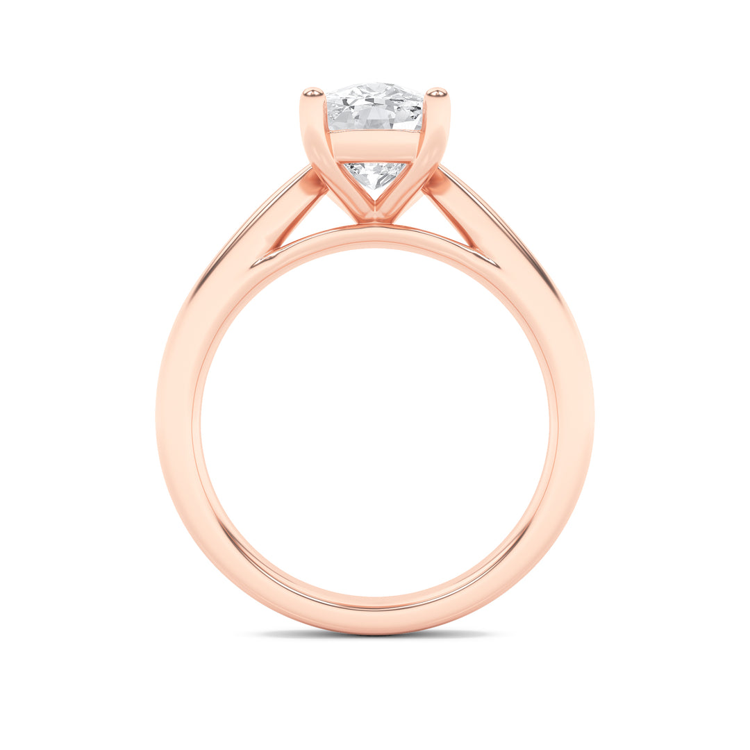 2Cttw Elongated Cushion Shaped Lab Grown Diamond (G/VS) Classic Shank Solitaire Engagement Ring in 14K Gold