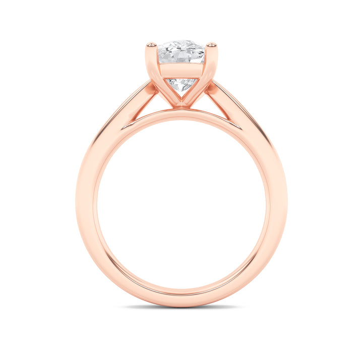 2Cttw Elongated Cushion Shaped Lab Grown Diamond (G/VS) Classic Shank Solitaire Engagement Ring in 14K Gold