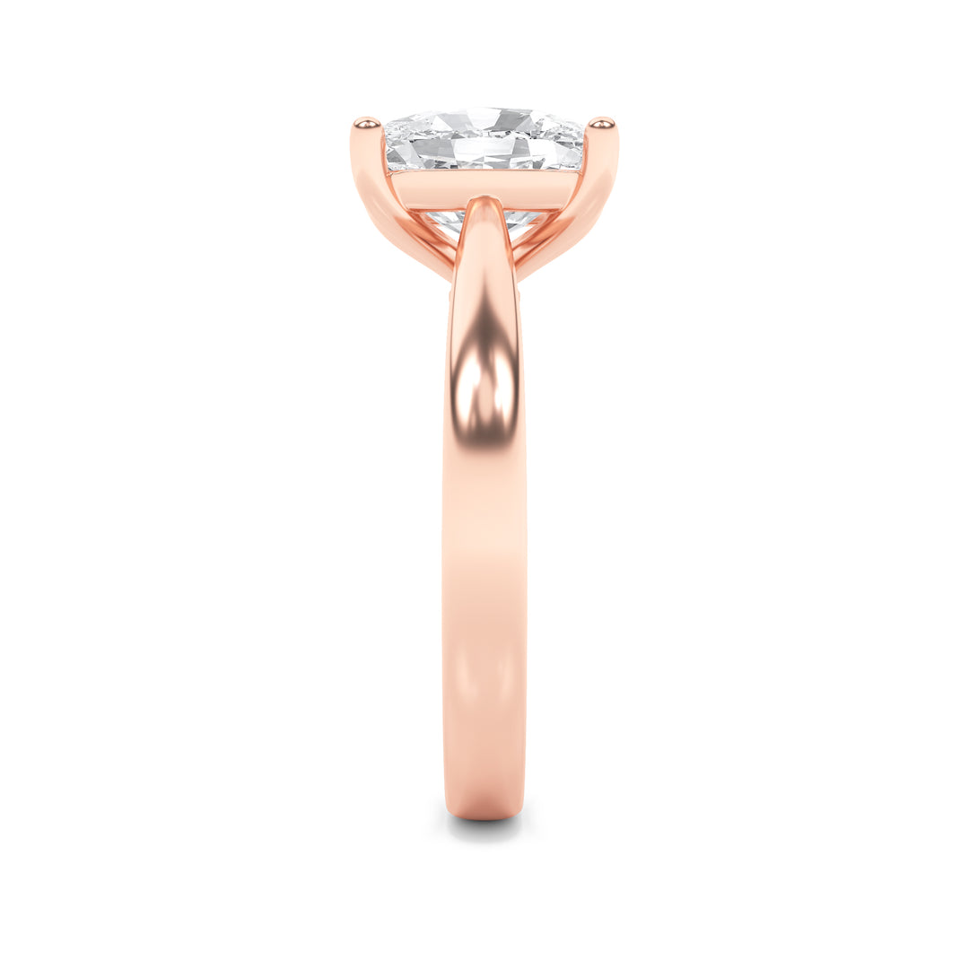2Cttw Elongated Cushion Shaped Lab Grown Diamond (G/VS) Classic Shank Solitaire Engagement Ring in 14K Gold