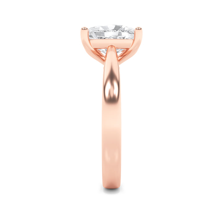 2Cttw Elongated Cushion Shaped Lab Grown Diamond (G/VS) Classic Shank Solitaire Engagement Ring in 14K Gold