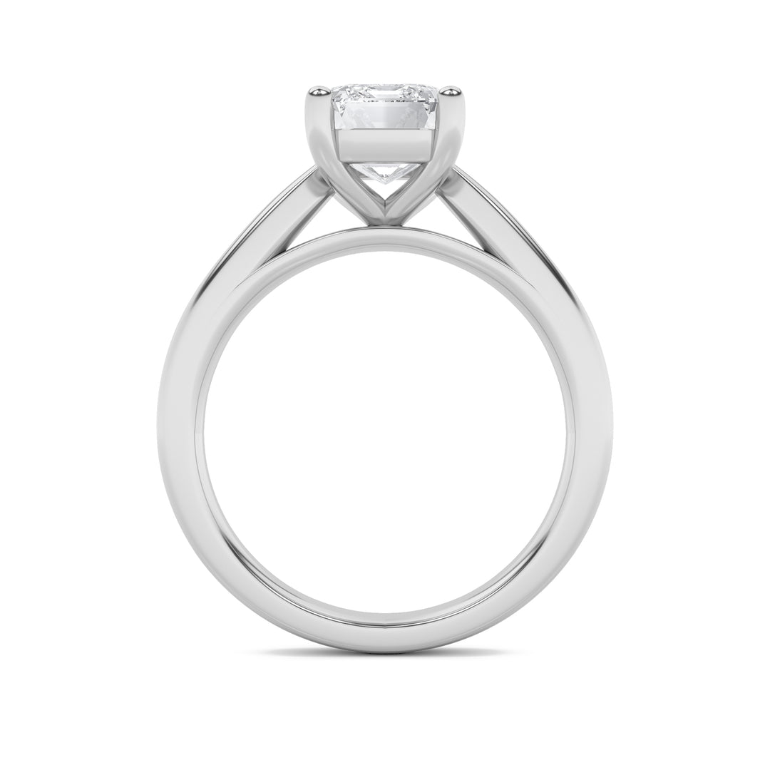 2Cttw Emerald Shaped Lab Grown Diamond (G/VS) Classic Shank Solitaire Engagement Ring in 14K Gold