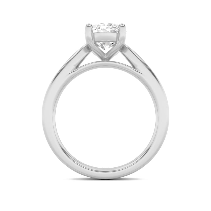 2Cttw Oval Shaped Lab Grown Diamond (F/VS) Classic Shank Solitaire Engagement Ring in 14K Gold