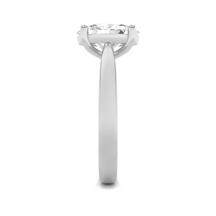 2Cttw Oval Shaped Lab Grown Diamond (F/VS) Classic Shank Solitaire Engagement Ring in 14K Gold