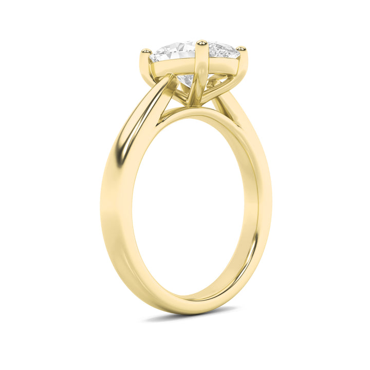 2Cttw Oval Shaped Lab Grown Diamond (F/VS) Classic Shank Solitaire Engagement Ring in 14K Gold