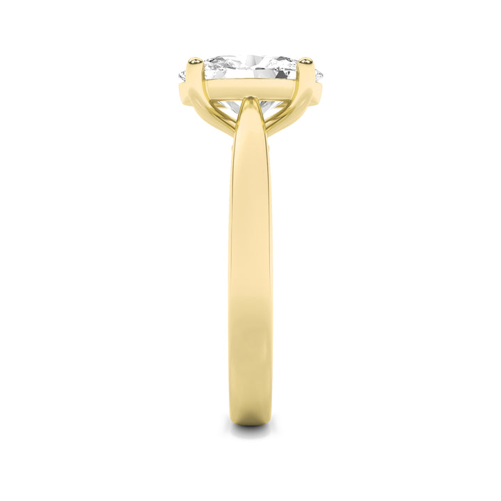 2Cttw Oval Shaped Lab Grown Diamond (F/VS) Classic Shank Solitaire Engagement Ring in 14K Gold