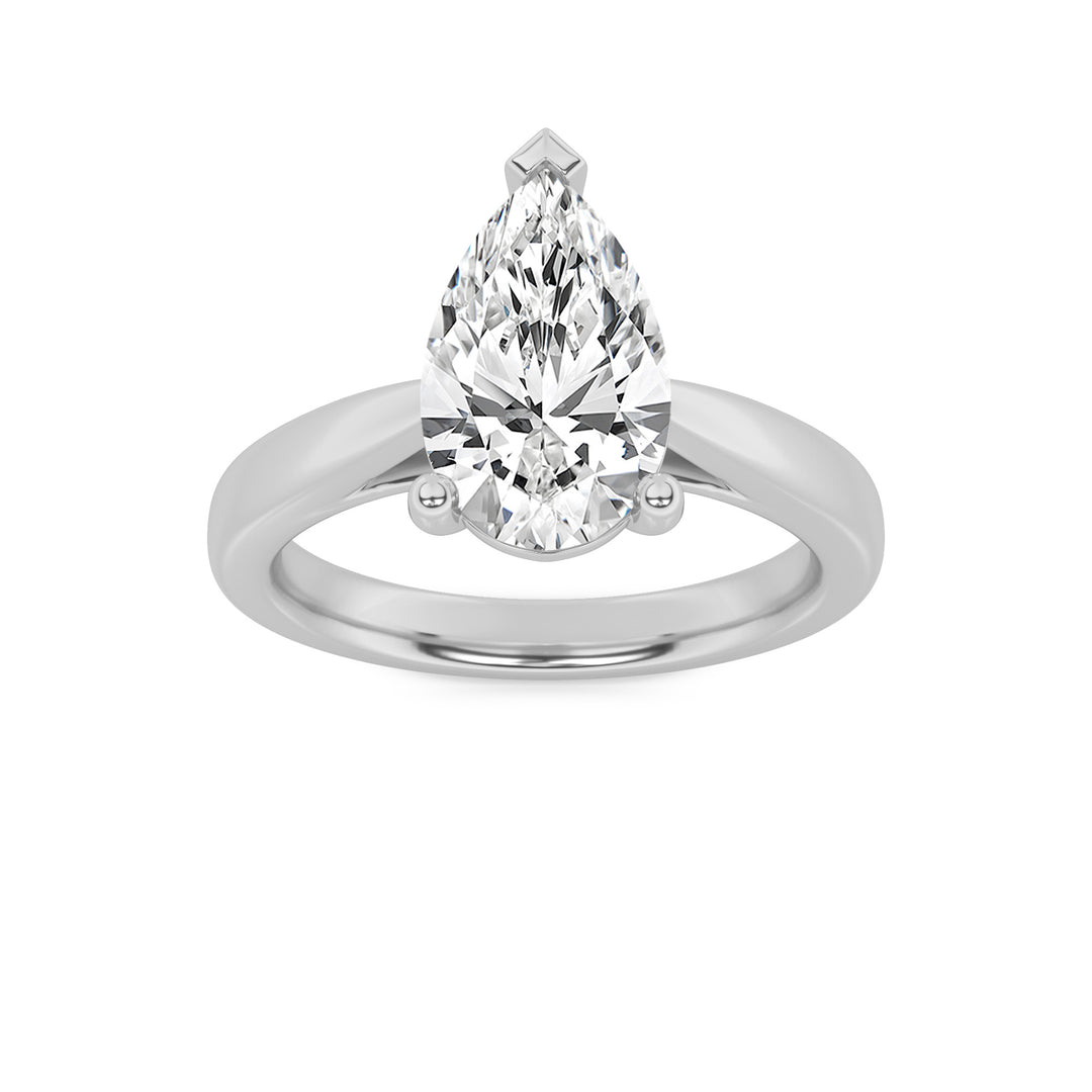 14K White Gold 2ct Lab Diamond Solitaire Engagement Ring