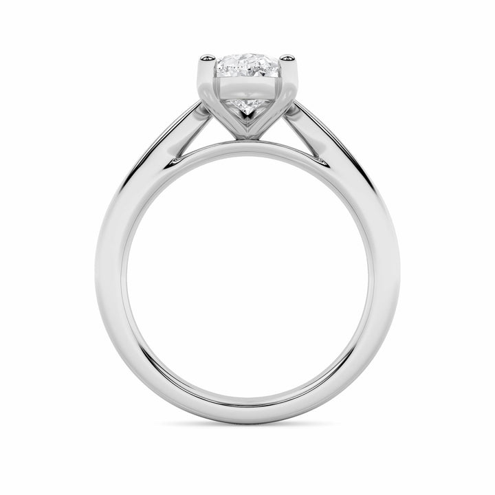 2Cttw Pear Shaped Lab Grown Diamond (F/VS) Classic Shank Solitaire Engagement Ring in 14K Gold
