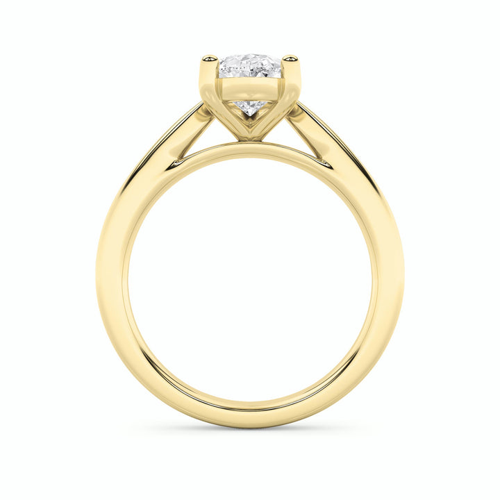 2Cttw Pear Shaped Lab Grown Diamond (F/VS) Classic Shank Solitaire Engagement Ring in 14K Gold