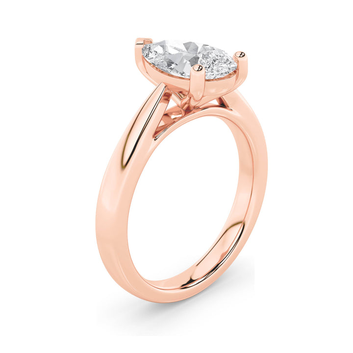 2Cttw Pear Shaped Lab Grown Diamond (F/VS) Classic Shank Solitaire Engagement Ring in 14K Gold