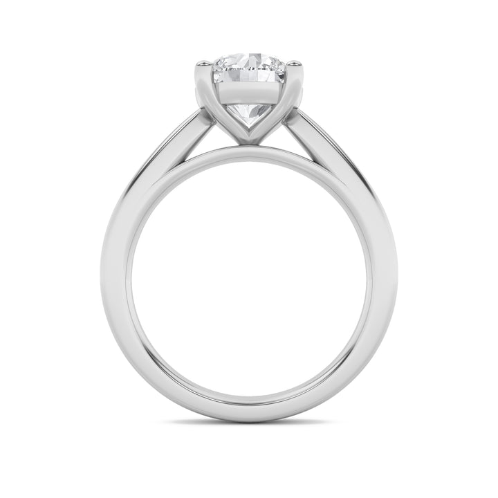 1CTW Round Shaped Lab Grown Diamond (F/VS) Classic Shank Solitaire Engagement Ring in 14K Gold
