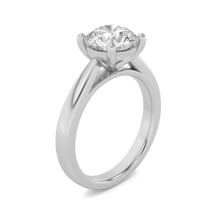 2Cttw Round Shaped Lab Grown Diamond (F/VS) Classic Shank Solitaire Engagement Ring in 14K Gold