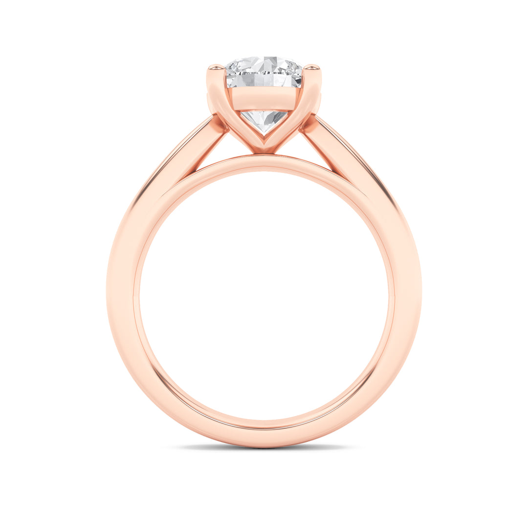 2Cttw Round Shaped Lab Grown Diamond (G/VS) Classic Shank Solitaire Engagement Ring in 14K Gold