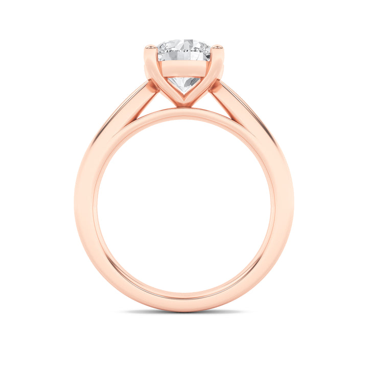 2Cttw Round Shaped Lab Grown Diamond (G/VS) Classic Shank Solitaire Engagement Ring in 14K Gold