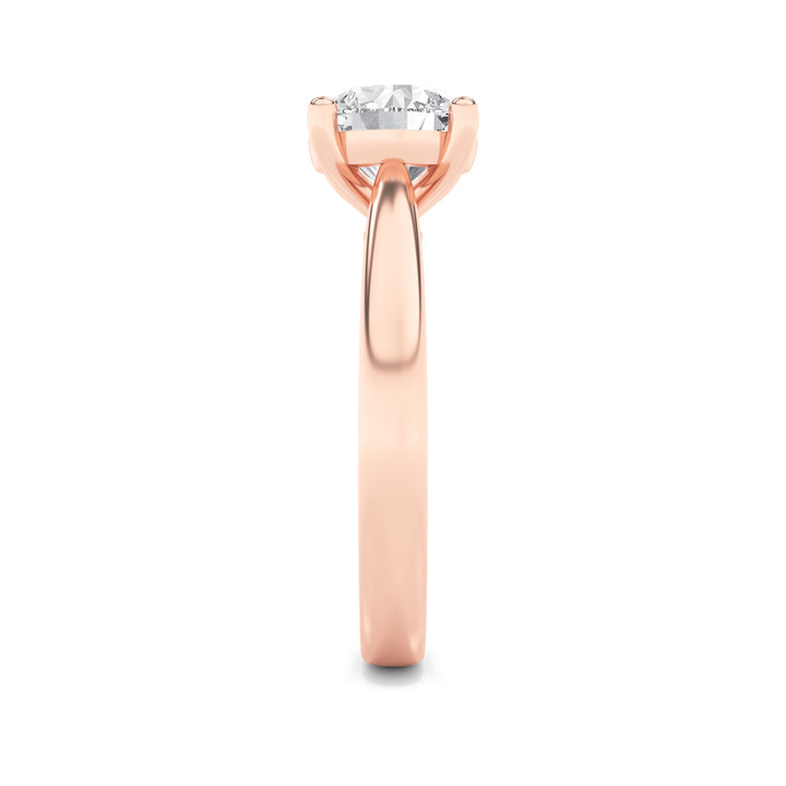 2Cttw Round Shaped Lab Grown Diamond (G/VS) Classic Shank Solitaire Engagement Ring in 14K Gold