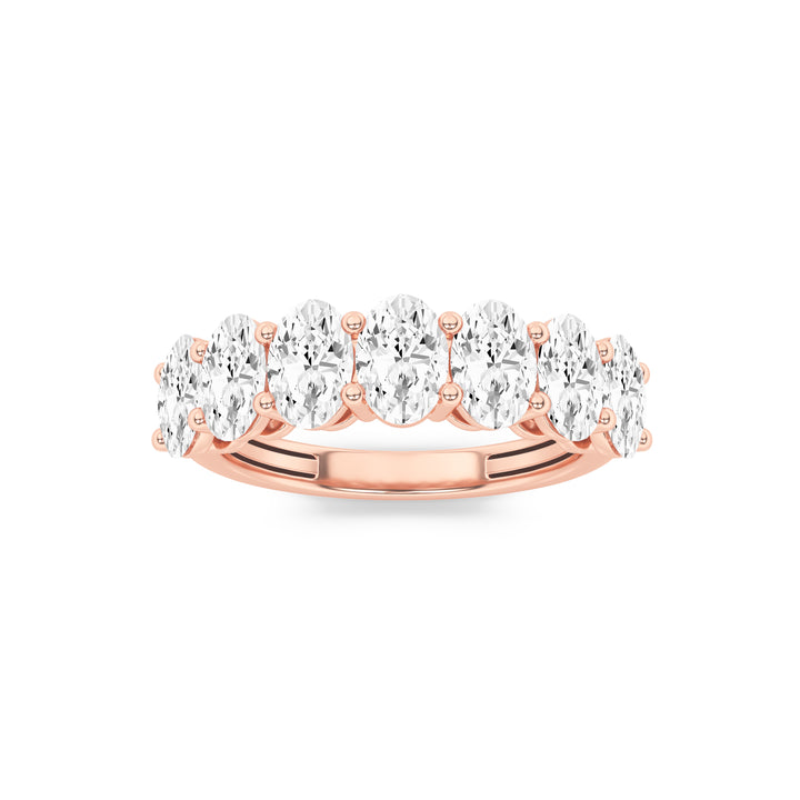 2.25CTW Oval Shaped Lab Grown Diamond (F/VS) Ring in 14K Rose Gold